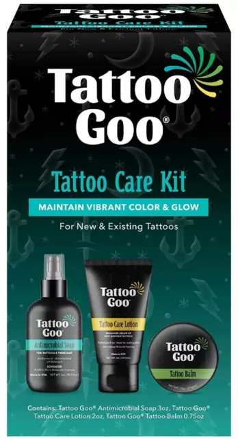 2 NEW Tattoo Goo Aftercare Kit 3pcs Cleansing Soap, Tattoo lotion, Tattoo Balm