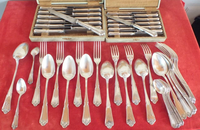 ménagère métal argenté 57 pièces avec couteaux