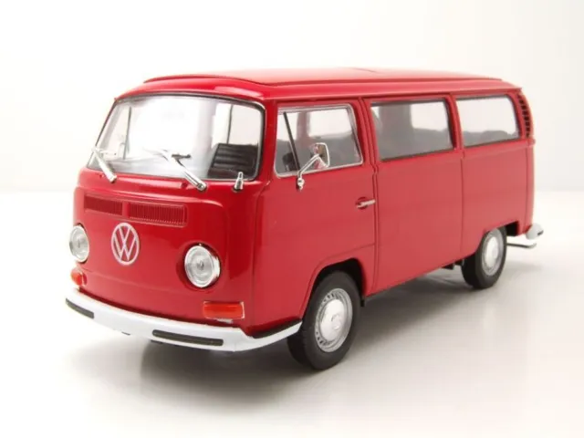 VW T2 Bus 1972 rot Modellauto 1:24 Welly