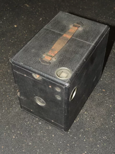 Rare Seneca Box Camera with 3 wood Film Holders Shutter Works