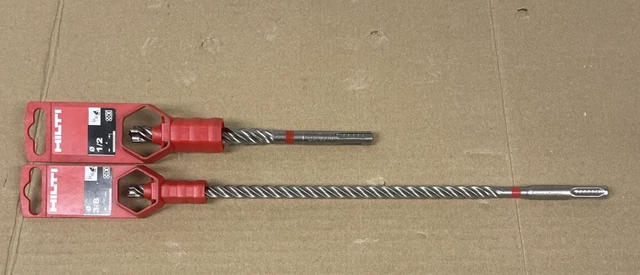 LOT of 2 NEW Hilti TE-CX Hammer Drill Bit 3/8" x 12" & 1/2" x 6" 435012 435007