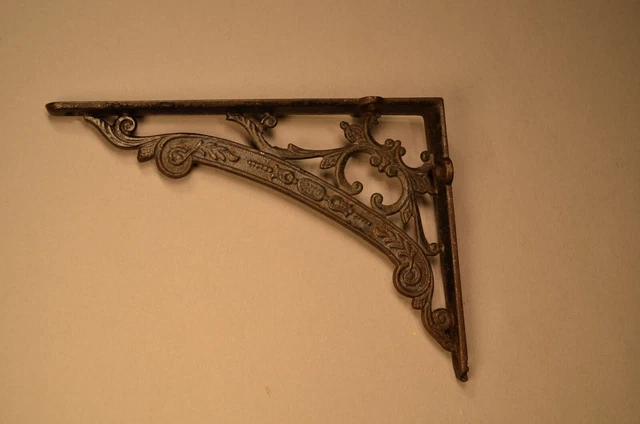 Architectural Accent Antique Victorian Decorative Cast Iron Wall Shelf Bracket