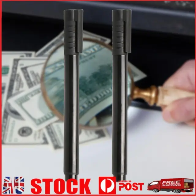 2pcs Ink Currency Detector Lightweight Mini Banknotes Tester Pen for Euro Pound