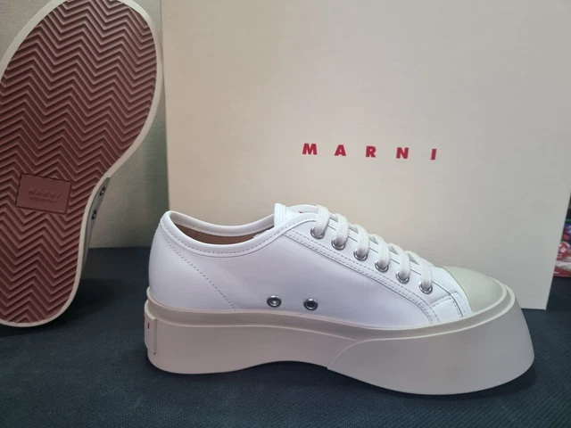 CALVIN KLEIN DONNA Sneakers Calissa Pelle Nappa Neoprene Blu Royal