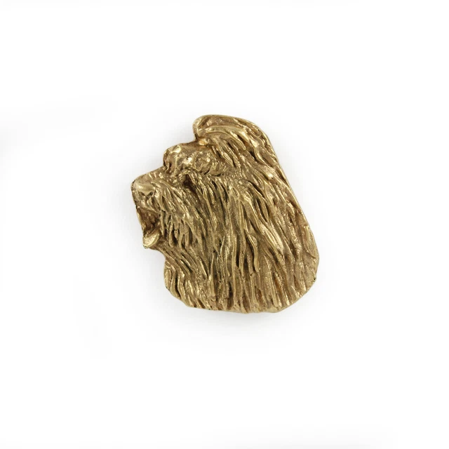 Broche Vintage Chien Scottish En Métal Doré - Plaqué Or Sur Acier - Occasion