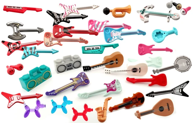 Lego Keytar !TOP! LEGO E-GITARREN Akustik Violine Geige Radio Keytar Banjo Trompete ...