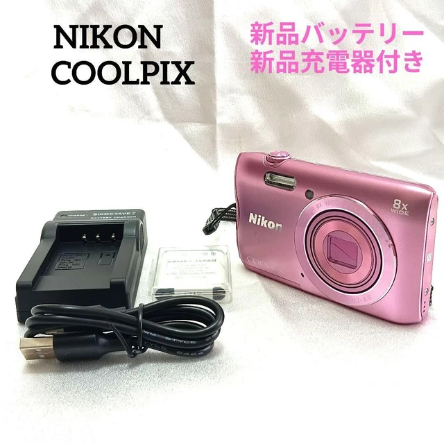 Nikon coolpix A300 PINK【動作品・Wi-Fi搭載】 COOLPIX ニコン コンデジ Nikon A300 ピンク 中古 Wi-Fi搭載 SD