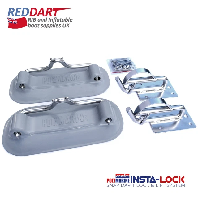 SNAP DAVITS FOR Inflatable Dinghy InstaLock Platform Mount + Adhesive