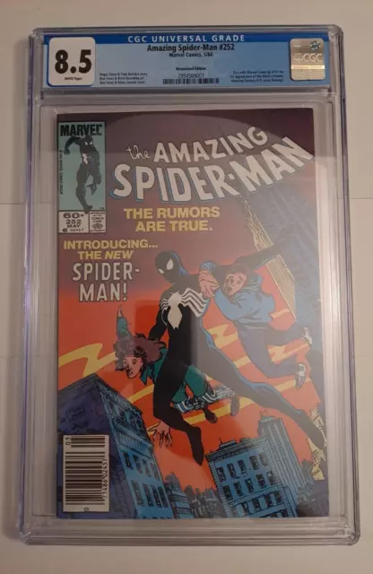 Amazing Spider-Man #252 - Marvel 1984 CGC 8.5 Newsstand! 1st Black costume