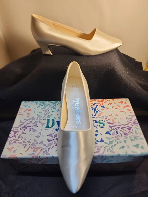 Dyeables Shoes White Pearl wedding,formal,bridesmaid size 8