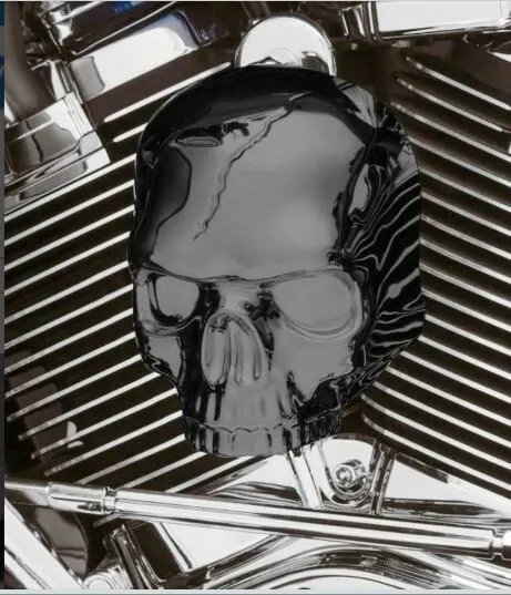 Cache Klaxon noir Skull Kuryakyn 5731 Harley Davidson FL Touring 2017 2023 black