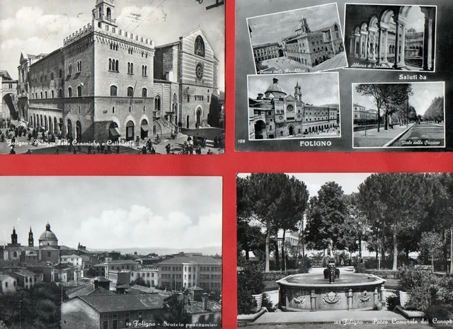 FOLIGNO - LOTTO DI 15 CARTOLINE D'EPOCA BN- PERUGIA -vedi foto e descrizione
