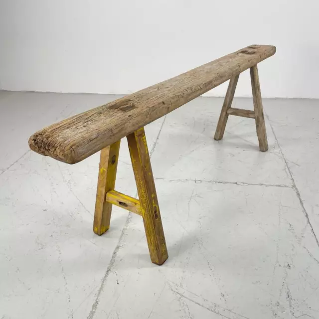 Old Rustic Antique Vintage Wooden Long Pig Bench Pb421