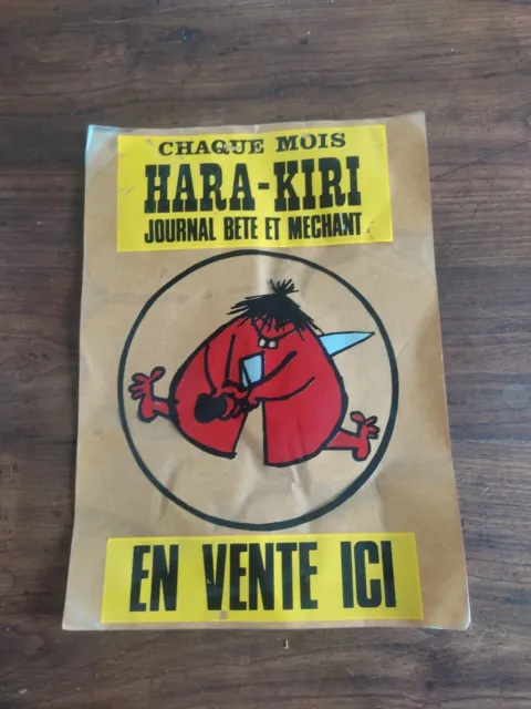 Affiche Hara Kiri  journal bête et méchant  Charlie Hebdo