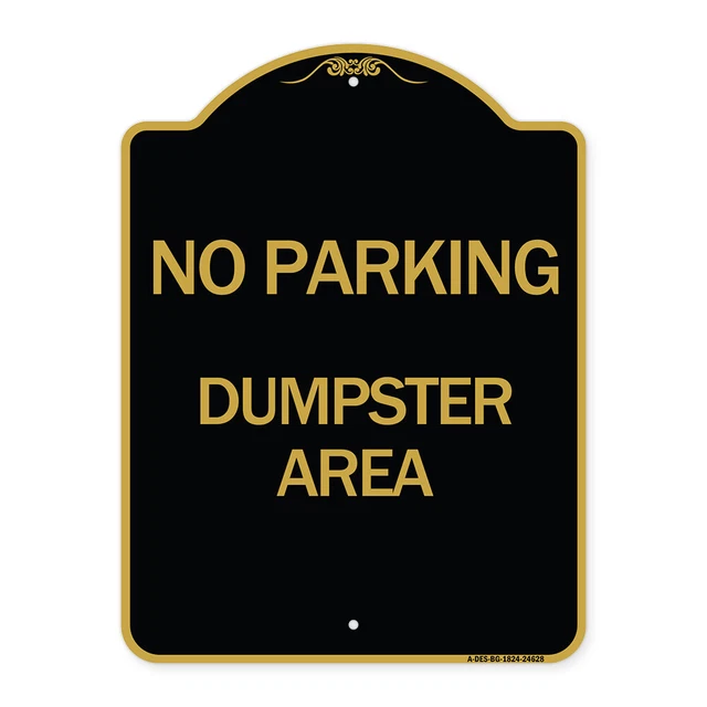 Designer Series - Keep Driveway Clear No Parking Day or Night Heavy Gauge Metal