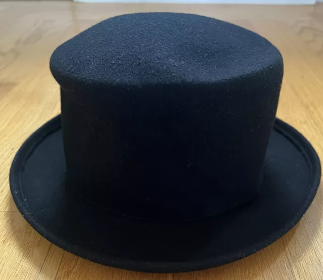 HENRI BENDEL WOOL Felt Black Top Hat Bucket Hat Italy Women’s M $40.00 ...