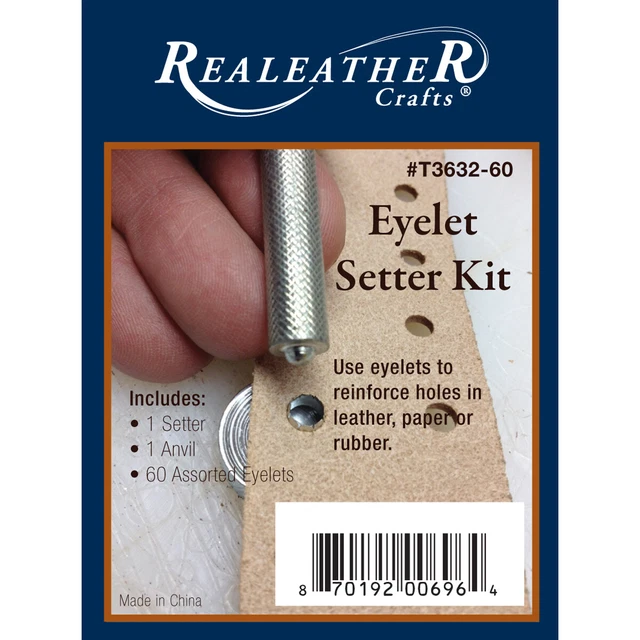 Kit de ojales y setter de cuero Realeather Crafts, surtido