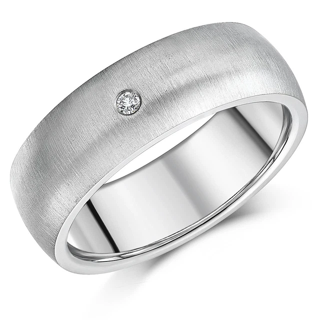 HOMME TITANE BAGUE Diamant Unisexe Fian ailles Mariage Bande
