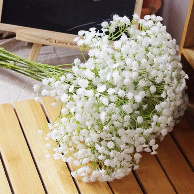 10/50X Artificial Fake Flowers Gypsophila Silk Flowers Bouquet Wedding Decor UK
