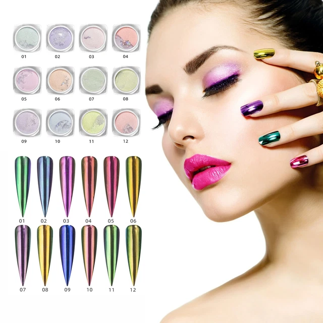 Organic Nails Nail Powder Mirror Effect Pigment For Nail Gel Polish Dipping