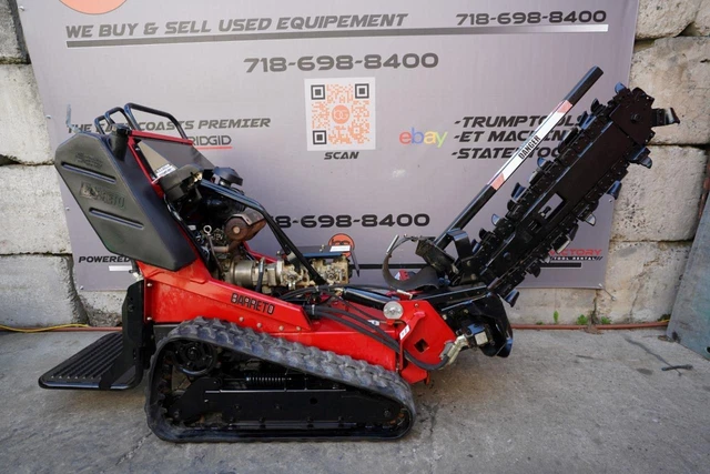 Barreto 20RTK Walk-Behind Trencher and Trailer Honda Gas Engine Mint Condition