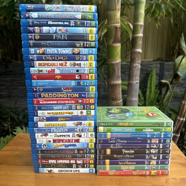 BLU-RAY 28X DISNEY Movie Lot Bundle Family &amp; Kids Bonus 12x Disney DVDs ...