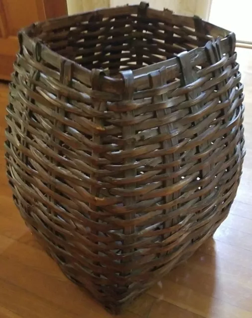 Old Large American Indian Hand Woven Pack Basket