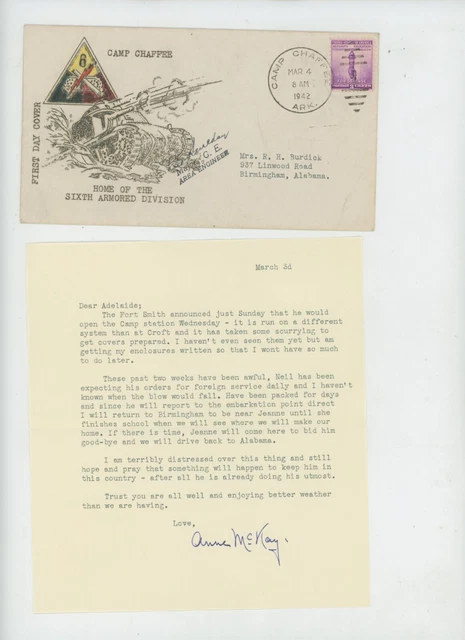 Mr Fancy Cancel WW II Patriotic Camp Chaffee Home 6th Armored Division '42 #118 Mr Fancy Cancel WW II Patriotic Camp Chaffee Home 6th Armored Division '42 #118