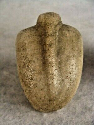 Ancient Original Late Period Egyptian Carved Alabaster Ibis Figure 3
