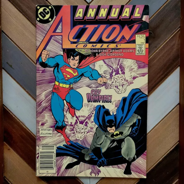 ACTION COMICS ANNUAL #1 (DC 1987) HI GRADE Batman Superman NEWSSTAND John Byrne