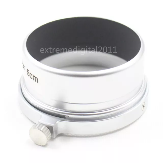 Silver Round Metal Lens Hood for Leica Leitz M39 Elmar 5cm 50mm f/3.5 1:3.5 Lens