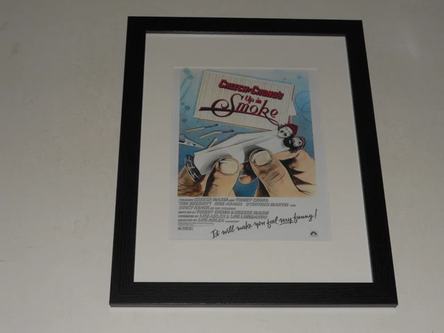 Framed Cheech & Chong Up in Smoke 1978 Movie Poster Weed Humor 13"x16"