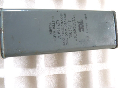 TCC visconol 4µF 4UF 4MFD ± 20% 2500VDC Condensatore EX attrezzature 
