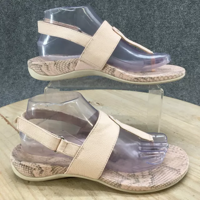 Vionic Sandals Womens 8 Tala Thong Slingback White Leather Open Toe Casual