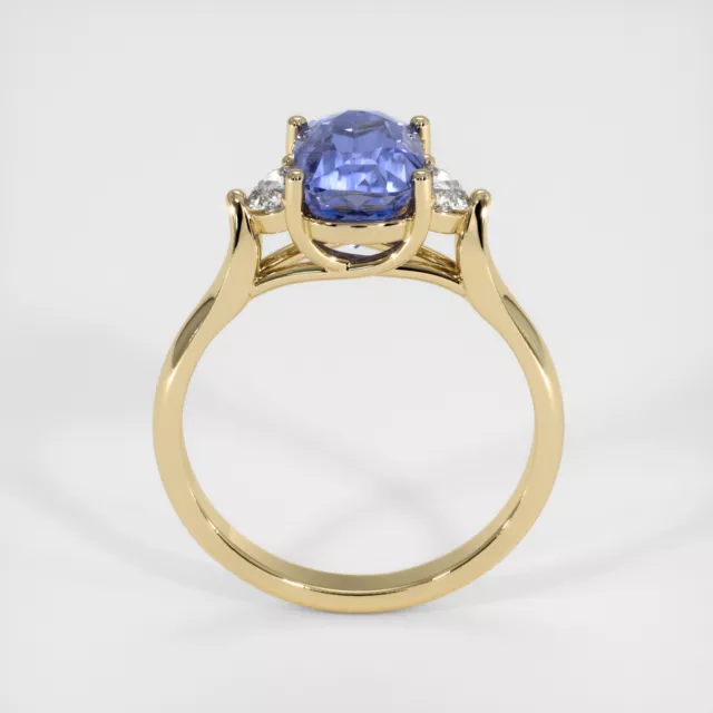 CEYLON (SRI LANKA) Cushion Blue Sapphire 18K Yellow Gold Ring 3.0CT £ ...