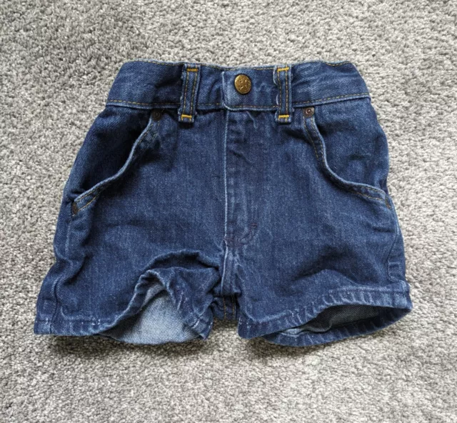 VINTAGE Osh Kosh B'Gosh Denim Shorts Blue Jean Made In USA Boy Girl Size 4