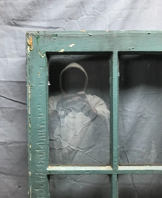 Pair Antique 6 Lite Casement Windows 17x39 Shabby Cabinet Chic Old VTG 1824-22B 11