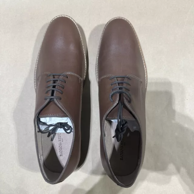 BANANA REPUBLIC MEN’S Brown Leather Oxford Shoes 11M $75.00 - PicClick