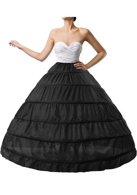 Full Shape Petticoat 6 Hoop Skirt Underskirt Ballgown  Slip for Wedding Dresses