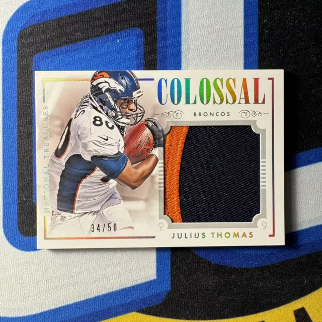 2014 Panini National Treasures Colossal #/50 Julius Thomas #C-JT Game Used Patch