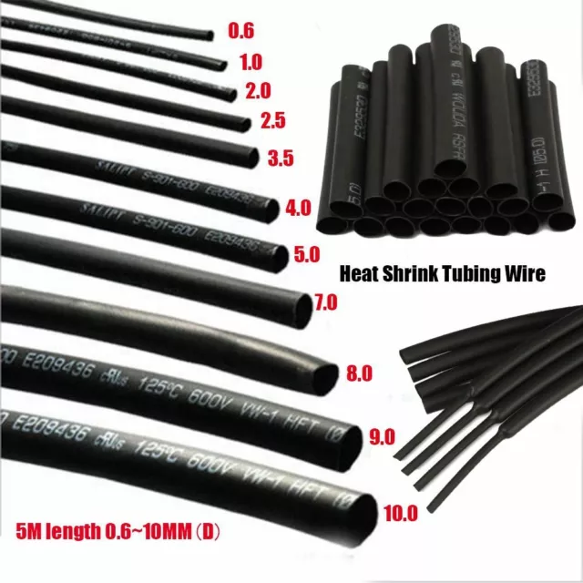 Kit Tubing Wire Heat Shrink Tube Wrap Sleeve Assorted Electrical Cable Tubes