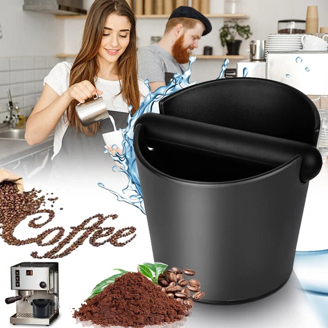 Coffee Knock Box Bin Bucket Container Espresso Grinds Bucket Box w/Tamp Tube Bar
