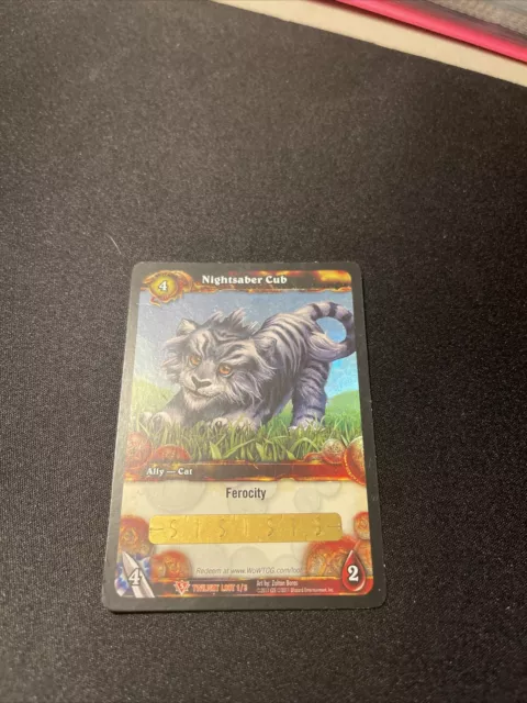 Unscratched Loot Card Nightsaber Cub World of Warcraft WoW TCG CCG wowtcg