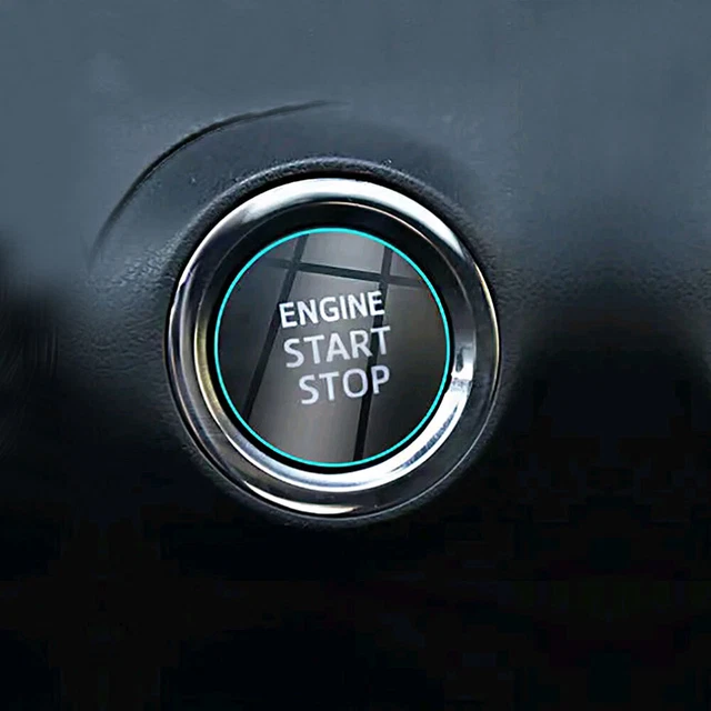 Car Engine Parts Ignition Start Stop Button Film Sticker Protector Accessories
