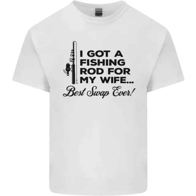 Fishing Rod for My Wife Fisherman Funny Mens Cotton T-Shirt Tee Top