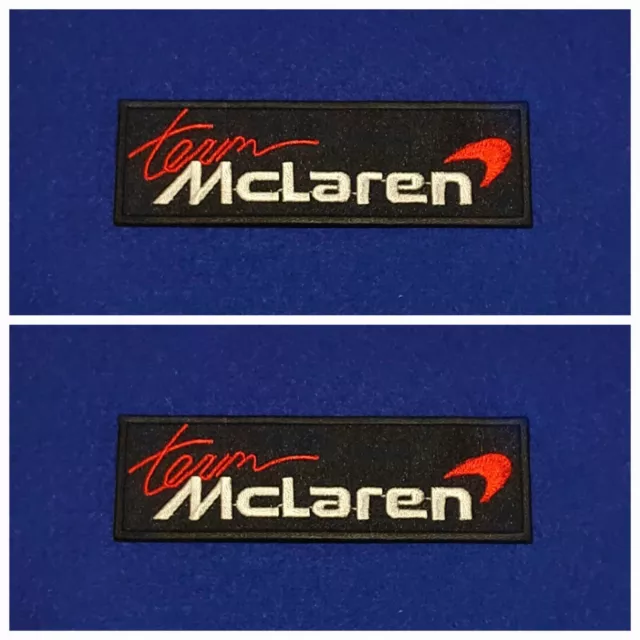 A Pair Of Motor Car Racing Patches Sew / Iron On Badges McLaren (a) Team McLaren