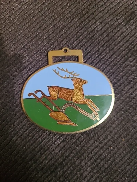 Deer Jumping Over  Plow Hilty's Shoe Sales Watch Fob