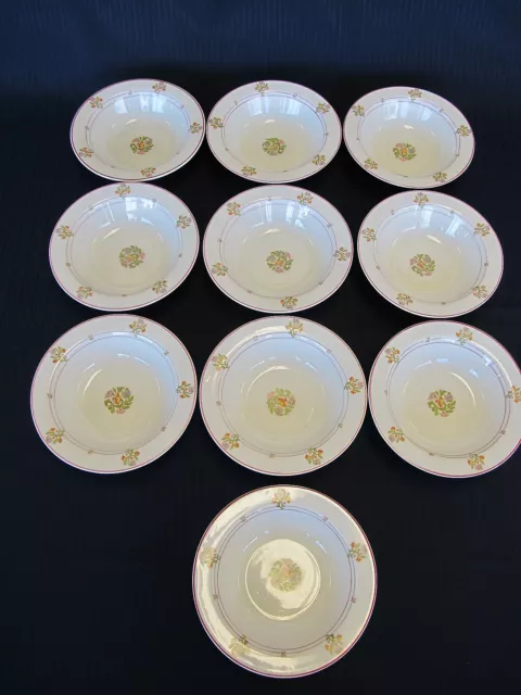 St Albans O P Co Syracuse China 10 Cereal Soup Bowl No RR stamp Pattern MPRR