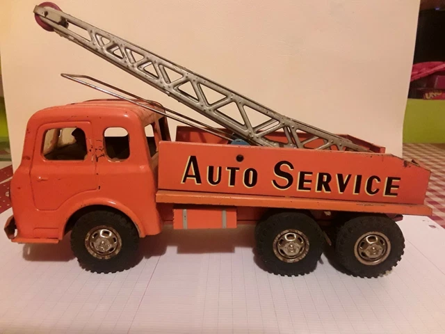 Jouet ancien tole 2 camions non Joustra dinky toys norev | les brocanteurs