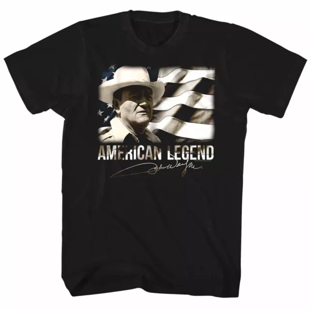 John Wayne American Legend USA Flag Men's T-Shirt Hero Cowboy OFFICIAL Merch